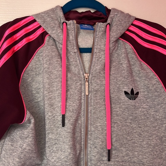 Stylish grey burgundy and pink jacket - Picture 2 of 3